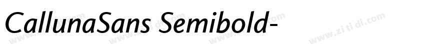 CallunaSans Semibold字体转换